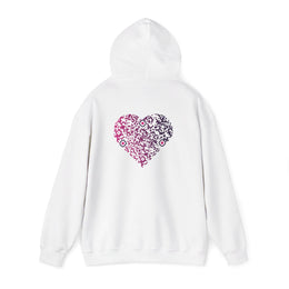 Sweatshirt unisexe Blanc | qr code Coeur Prune