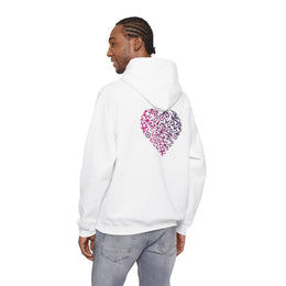 Sweatshirt unisexe Blanc | qr code Coeur Prune