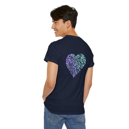 T-shirt Bleu Marine - Qr code Coeur Boréal - unisexe