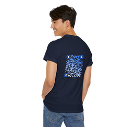 T-shirt Bleu Marine - Qr code Cascade - unisexe