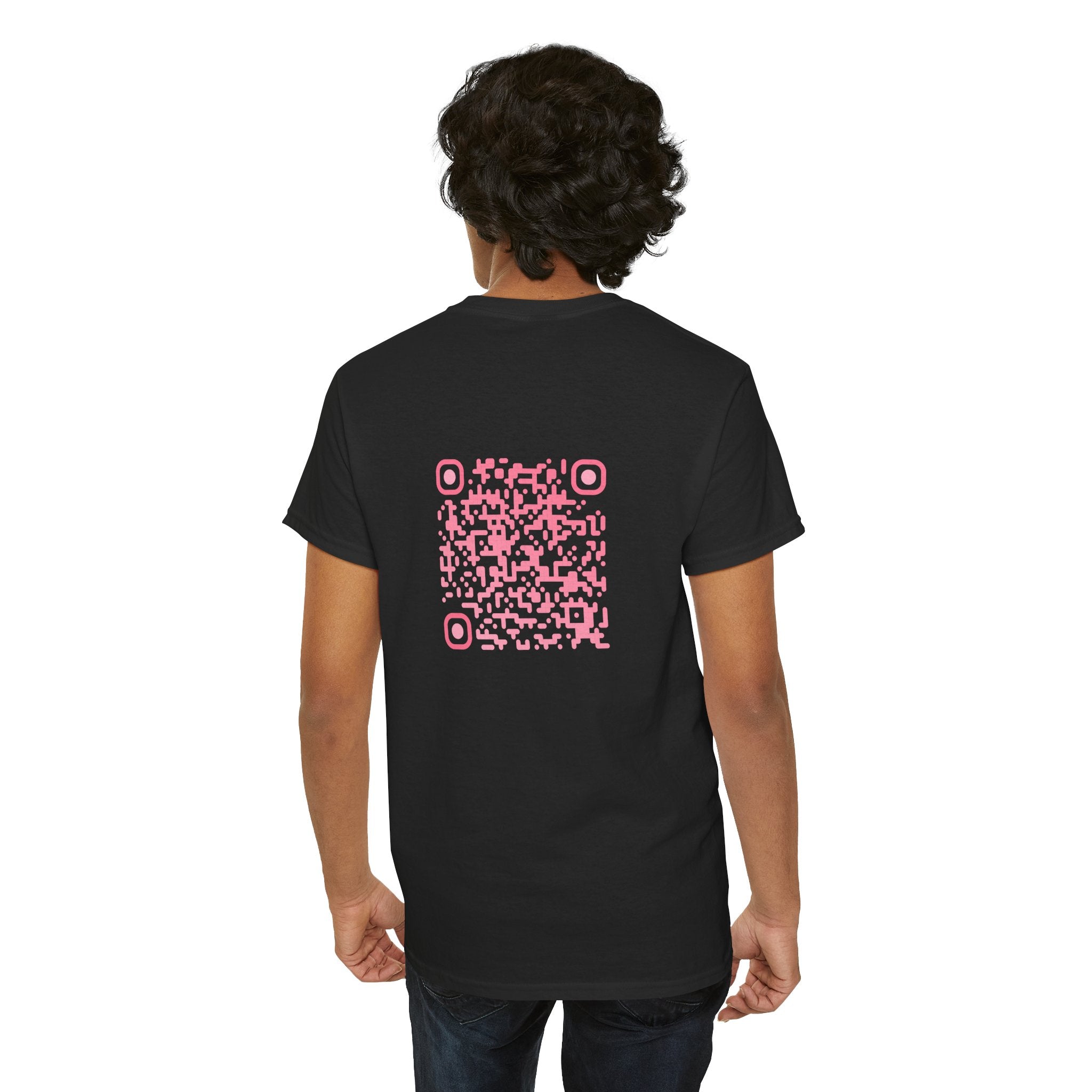 T-shirt Noir - Qr code Bonbon - unisexe