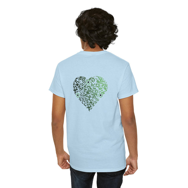 T-shirt Bleu Ciel - Qr code Coeur Matcha - unisexe