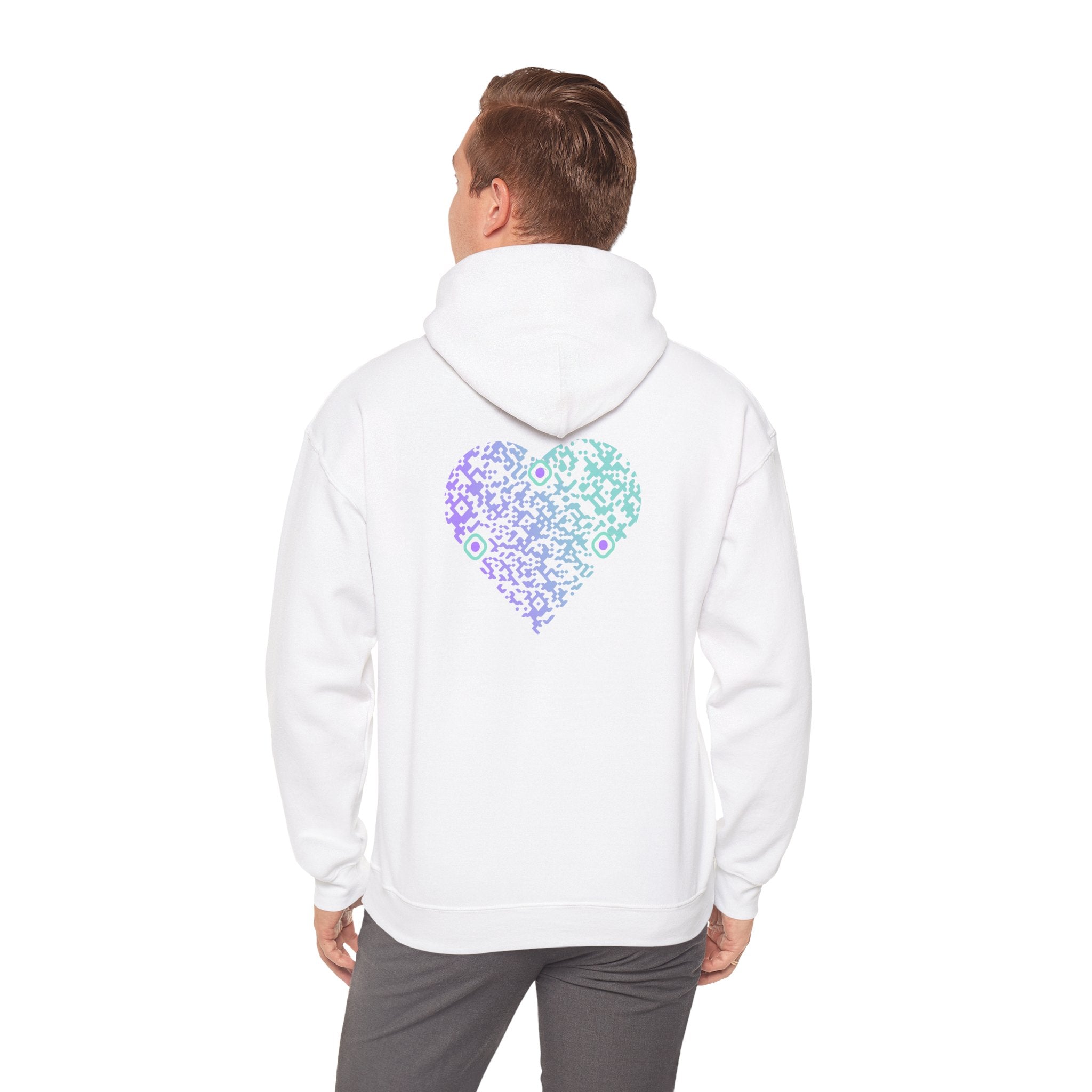 Sweatshirt unisexe Blanc | qr code Coeur Boréal