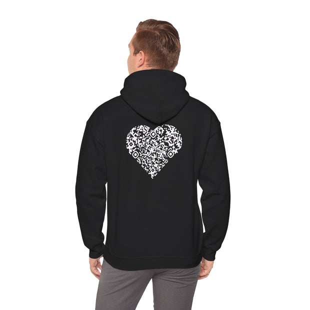 Sweatshirt unisexe Noir | qr code Coeur Neige