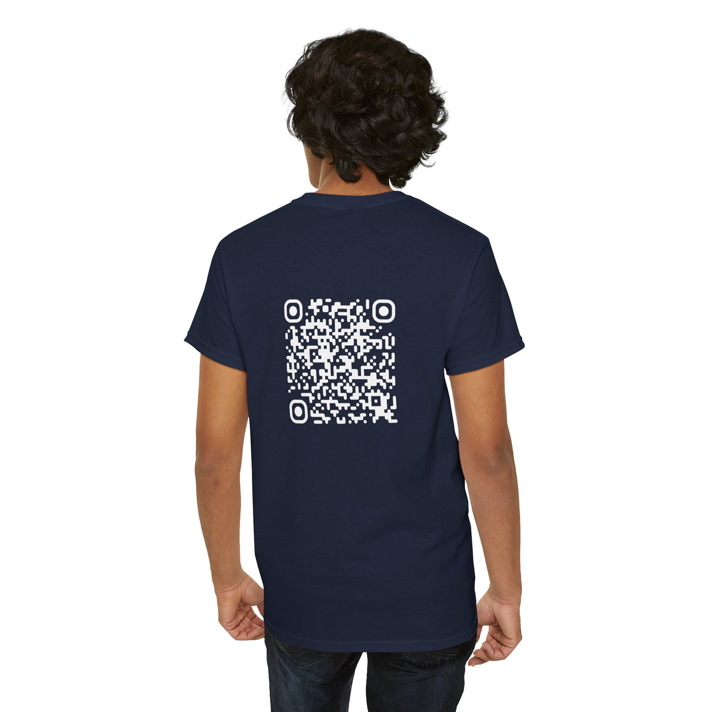 T-shirt Bleu Marine - Qr code Neige - unisexe