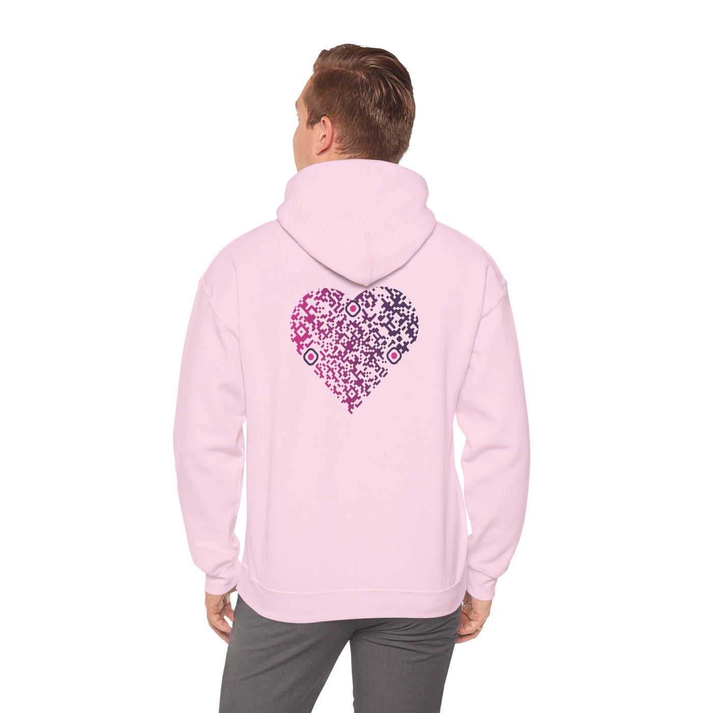 Sweatshirt unisexe Rose | qr code Coeur Prune