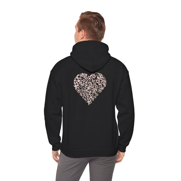 Sweatshirt unisexe Noir | qr code Coeur Sable