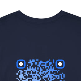 T-shirt Bleu Marine - Qr code Cascade - unisexe