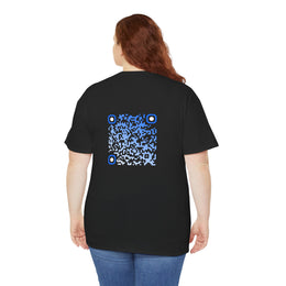 T-shirt Noir - Qr code Cascade - unisexe