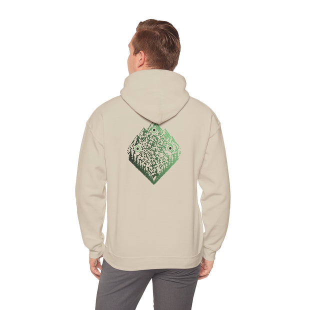 Sweatshirt unisexe Beige | qr code Montagne & Forêt Matcha