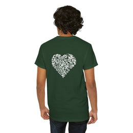 T-shirt Vert foncé - Qr code Coeur Neige - unisexe