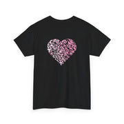 T-shirt Noir - Qr code Coeur Sakura - unisexe