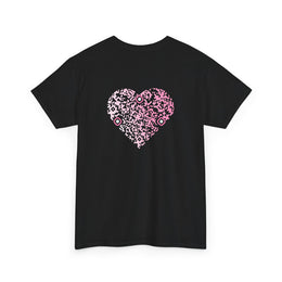 T-shirt Noir - Qr code Coeur Sakura - unisexe