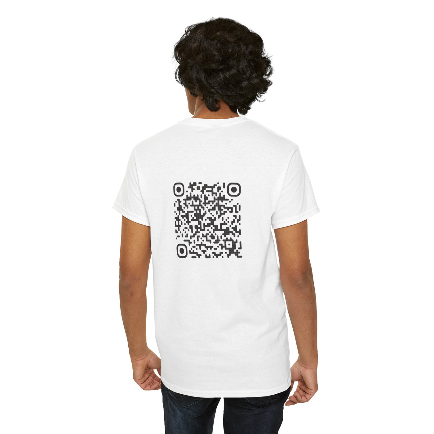 T-shirt Blanc - Qr code Signature - unisexe