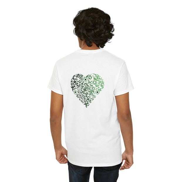 T-shirt Blanc - Qr code Coeur Matcha - unisexe