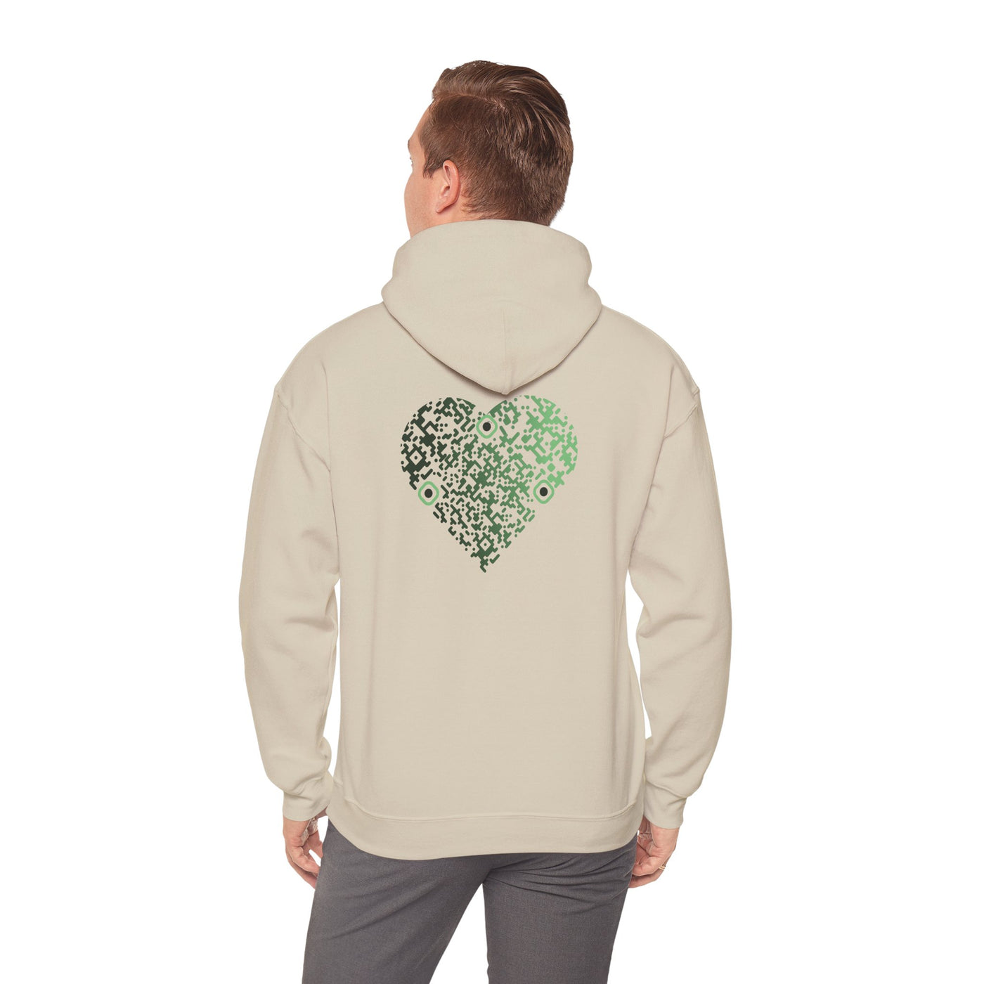 Sweatshirt unisexe Beige | qr code Coeur Matcha
