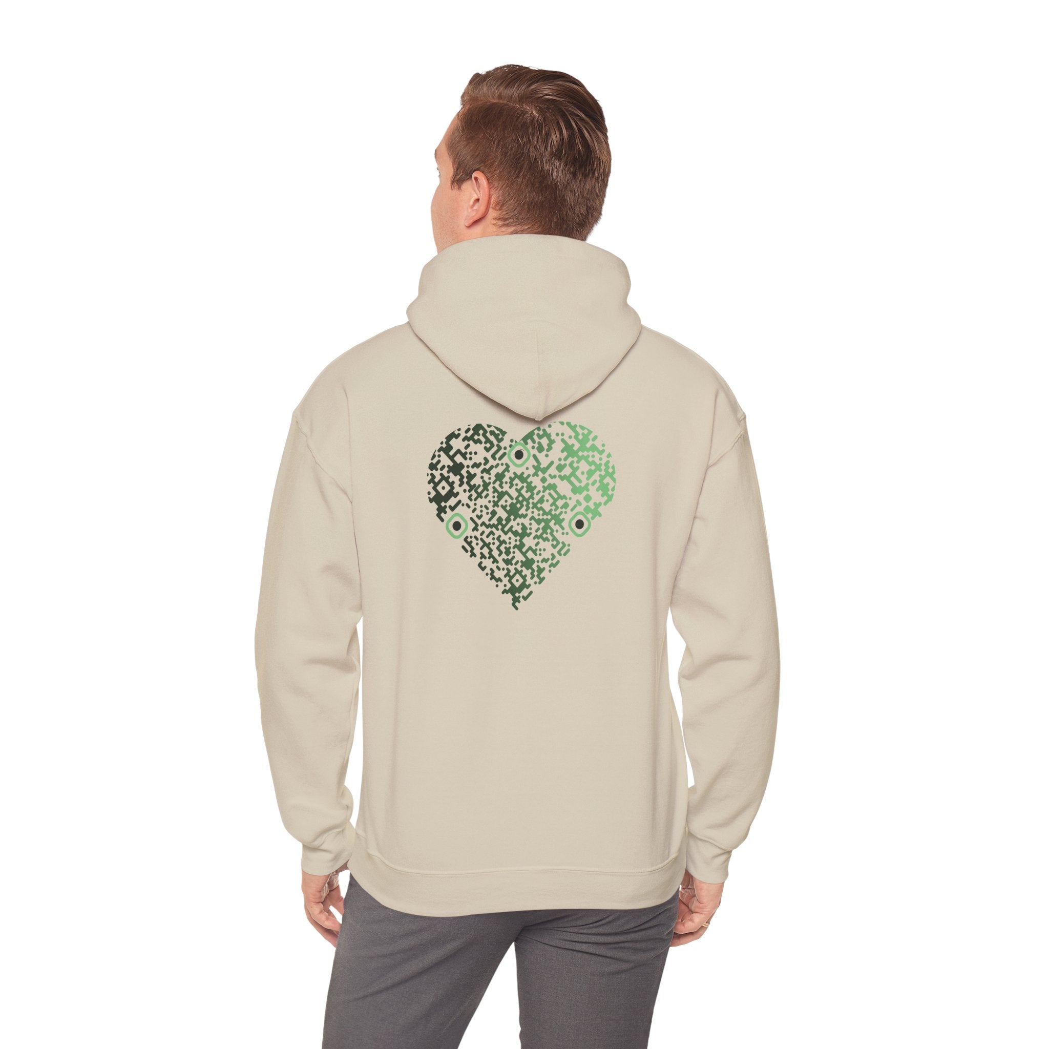 Sweatshirt unisexe Beige | qr code Coeur Matcha