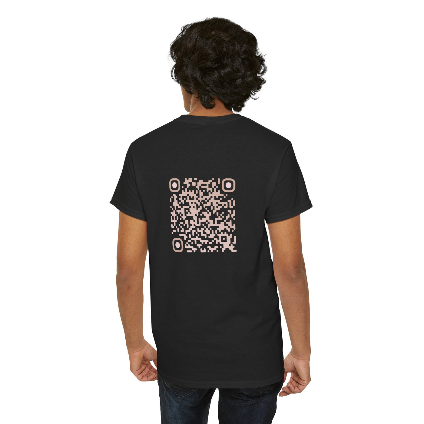T-shirt Noir - Qr code Sable - unisexe
