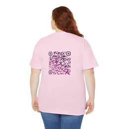 T-shirt Rose - Qr code Prune - unisexe
