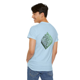 T-shirt Bleu Ciel - Qr code Montagne & Forêt Matcha - unisexe