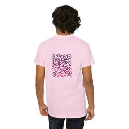 T-shirt Rose - Qr code Prune - unisexe