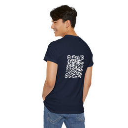 T-shirt Bleu Marine - Qr code Neige - unisexe