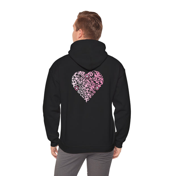 Sweatshirt unisexe Noir | qr code Coeur Sakura