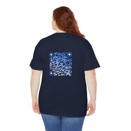 T-shirt Bleu Marine - Qr code Cascade - unisexe