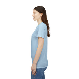 T-shirt Bleu Ciel - Qr code Coeur Signature - unisexe