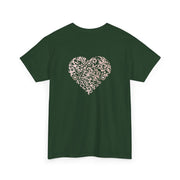 T-shirt Vert foncé - Qr code Coeur Sable - unisexe