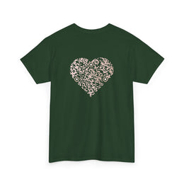 T-shirt Vert foncé - Qr code Coeur Sable - unisexe