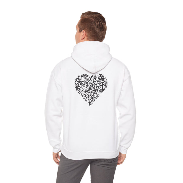 Sweatshirt unisexe Blanc | qr code Coeur Signature