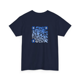 T-shirt Bleu Marine - Qr code Cascade - unisexe