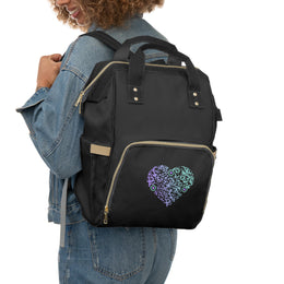 Sac à dos noir Urbain multi-fonction - Qr code Coeur Boréal