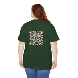 T-shirt Vert foncé - Qr code Sable - unisexe