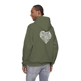 Sweatshirt unisexe Kaki | qr code Coeur Neige