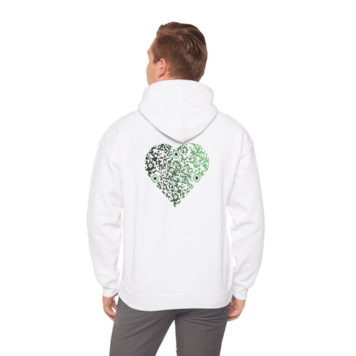 Sweatshirt unisexe Blanc | qr code Coeur Matcha