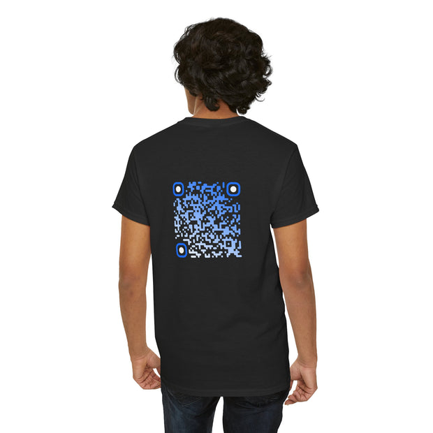 T-shirt Noir - Qr code Cascade - unisexe