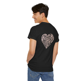 T-shirt Noir - Qr code Coeur Sable - unisexe