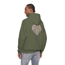Sweatshirt unisexe Kaki | qr code Coeur Sable