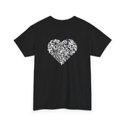 T-shirt Noir - Qr code Coeur Neige - unisexe