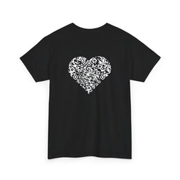 T-shirt Noir - Qr code Coeur Neige - unisexe