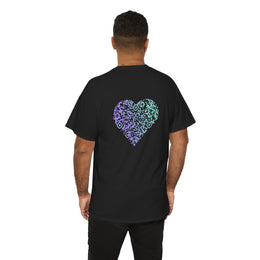 T-shirt Noir - Qr code Coeur Boréal - unisexe