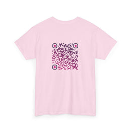 T-shirt Rose - Qr code Prune - unisexe