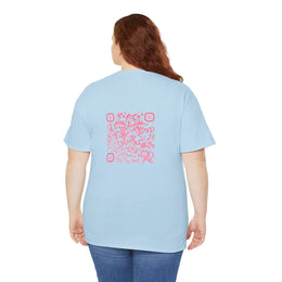 T-shirt Bleu Ciel - Qr code Bonbon - unisexe