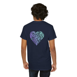 T-shirt Bleu Marine - Qr code Coeur Boréal - unisexe