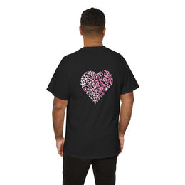 T-shirt Noir - Qr code Coeur Sakura - unisexe