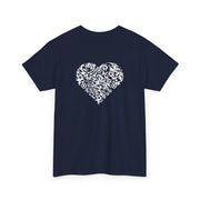 T-shirt Bleu Marine - Qr code Coeur Neige - unisexe