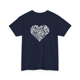 T-shirt Bleu Marine - Qr code Coeur Neige - unisexe