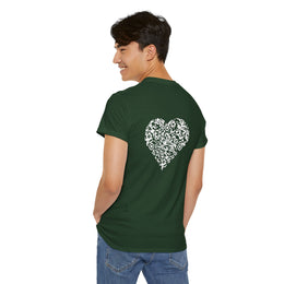 T-shirt Vert foncé - Qr code Coeur Neige - unisexe